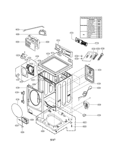 Cabinet and contorl panel parts