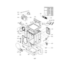 Kenmore Elite 79641003610 cabinet and contorl panel parts diagram