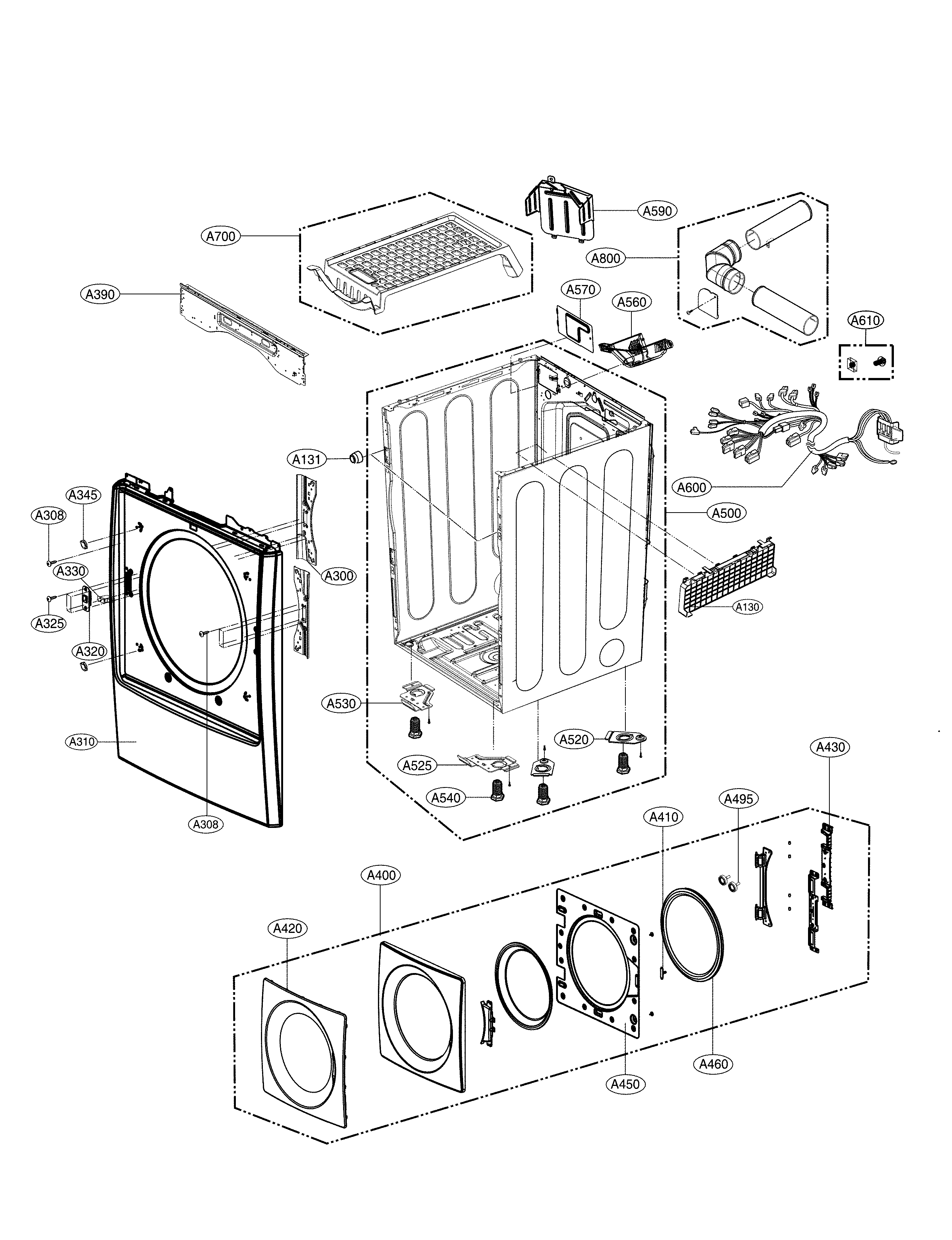 Cabinet and door parts