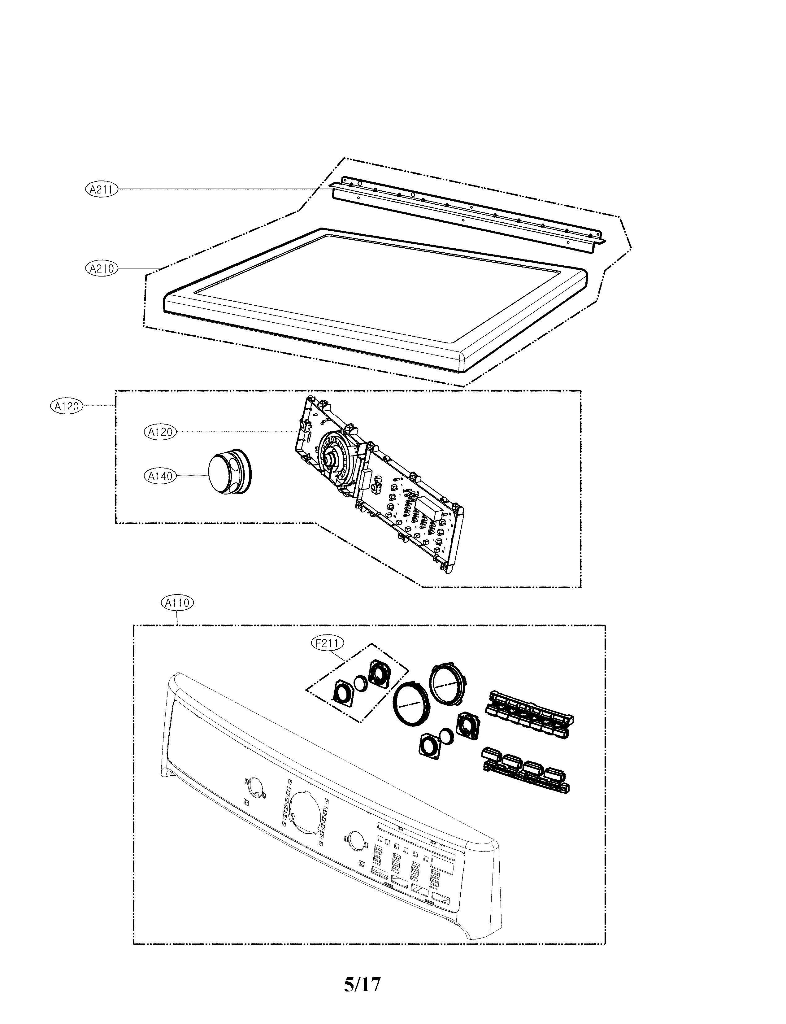 Contorl panel parts