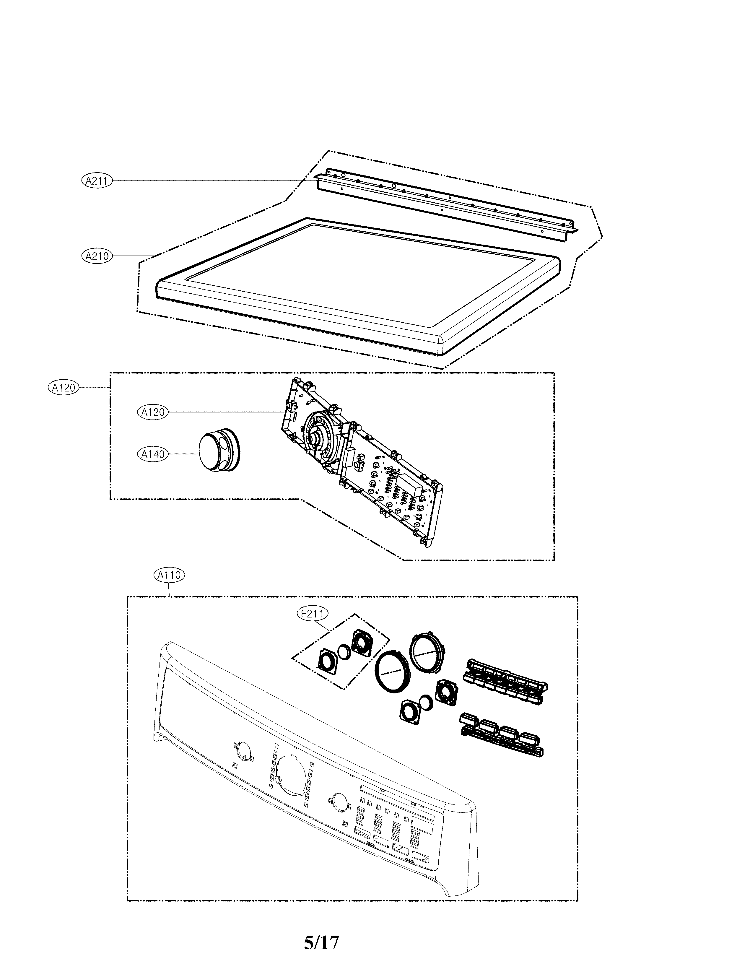 Contorl panel parts