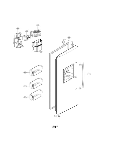 Freezer door parts