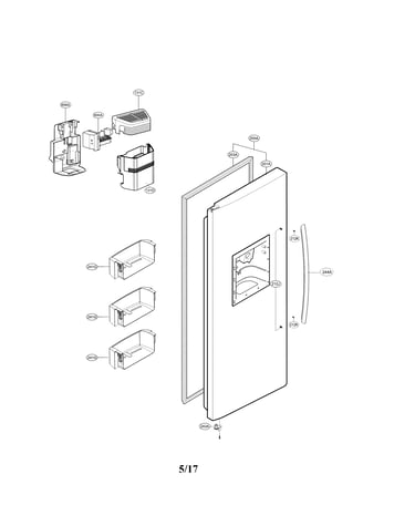 Freezer door parts