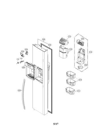 Freezer door parts