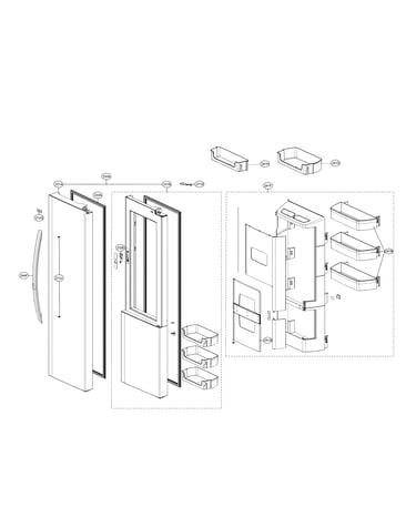 Refrigerator door parts