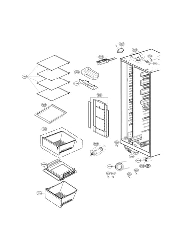 Refrigerator compartment parts