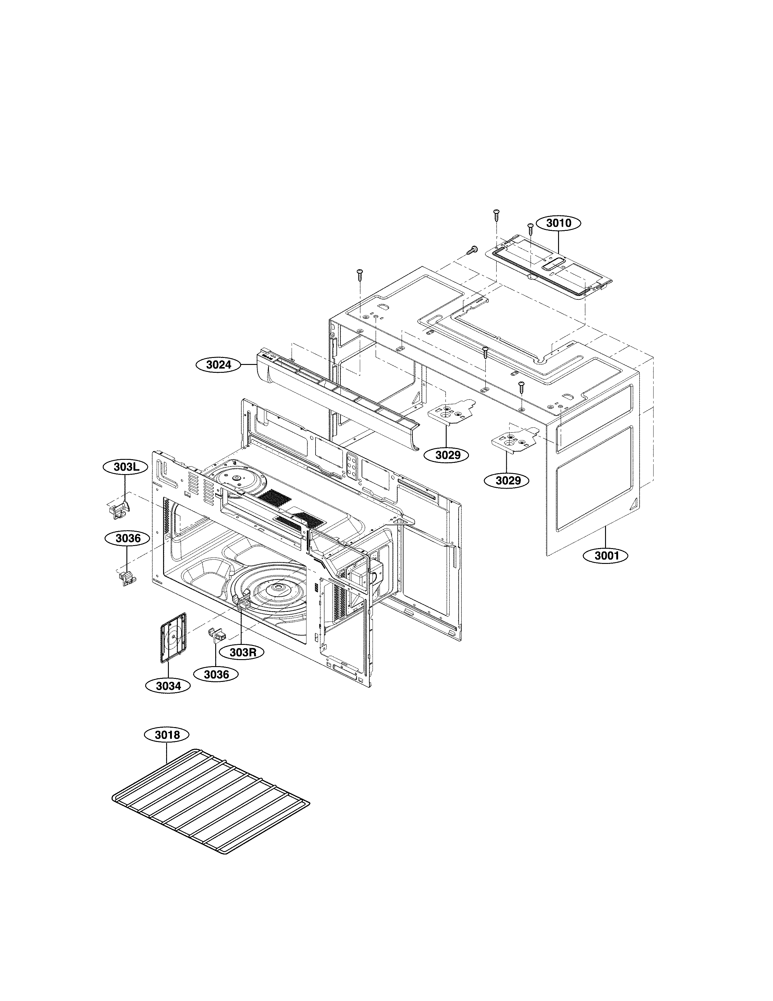 Oven cavity parts