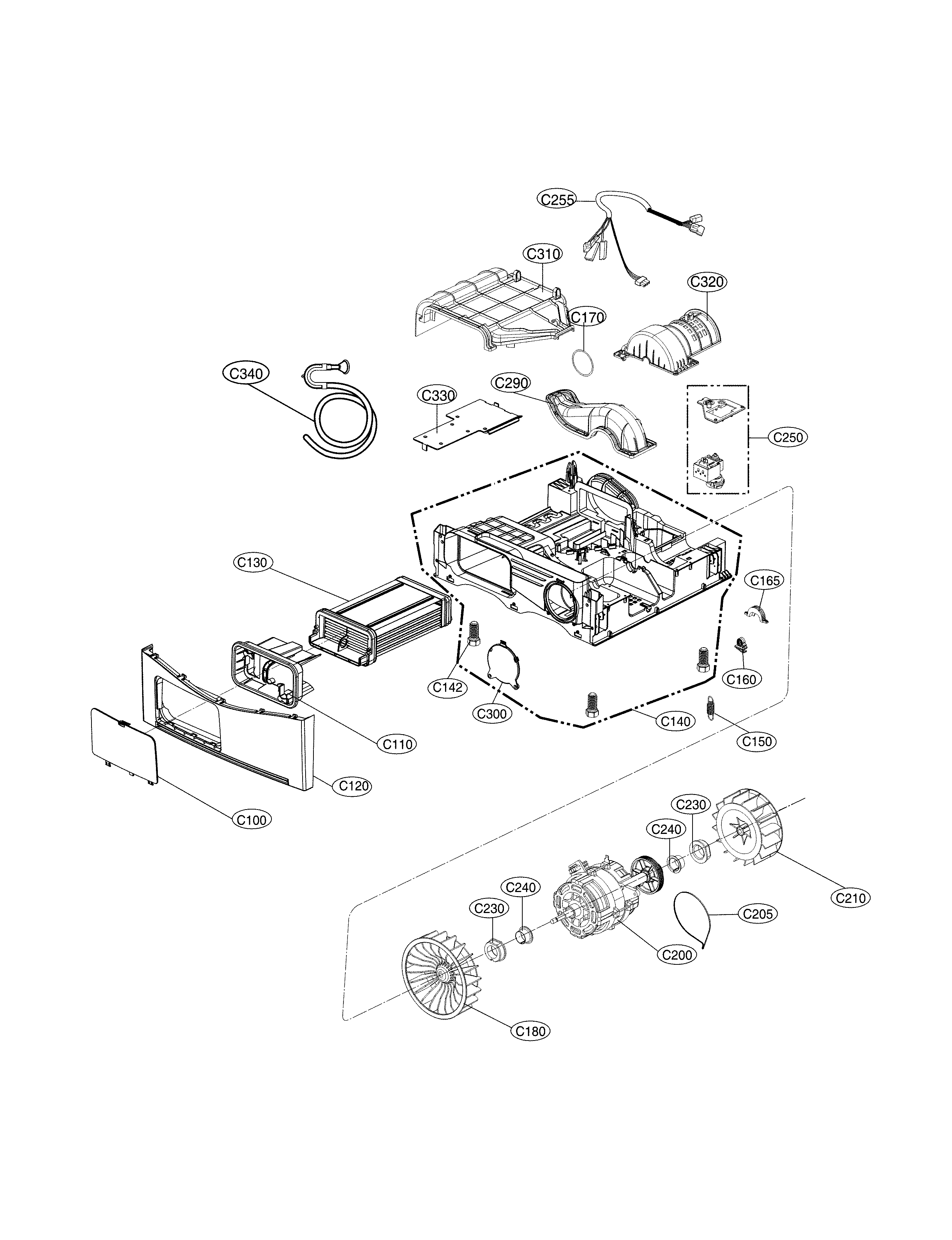 BASE AND MOTOR PARTS