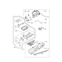 LG DLEX8100V/00 drawer panel and guide parts diagram
