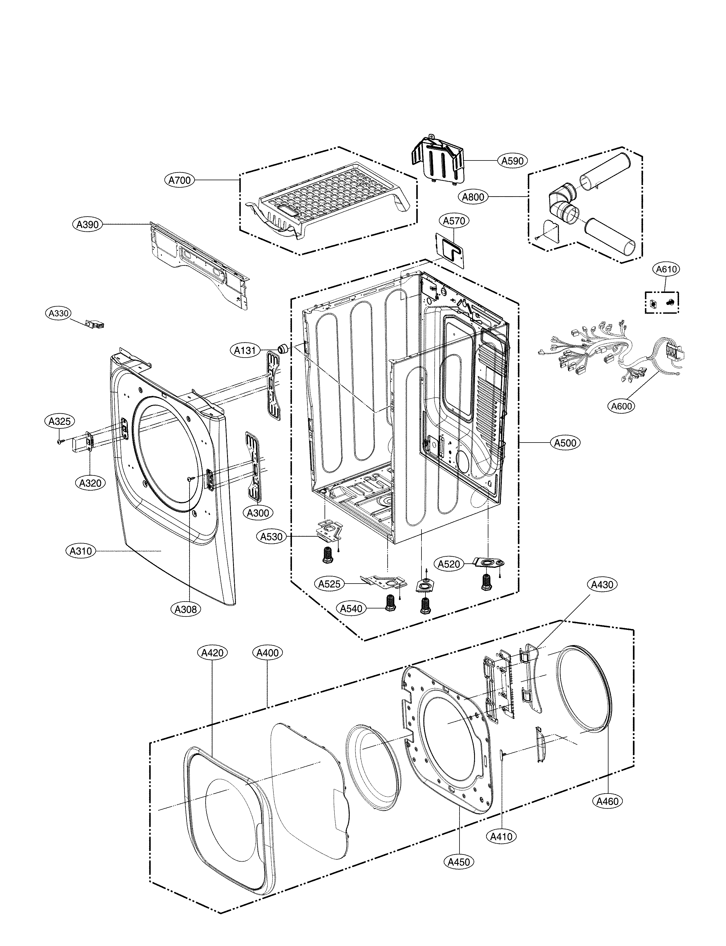 Cabinet and door parts