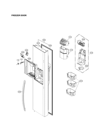 Freezer door parts