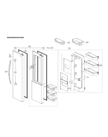 Refrigertaor door parts