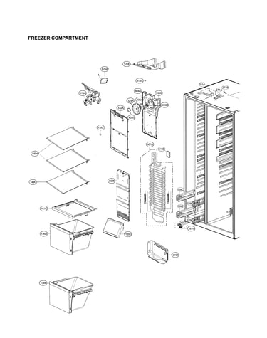Freezer compartment parts