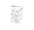 LG WM4270HWA/01 cabinet and control parts diagram