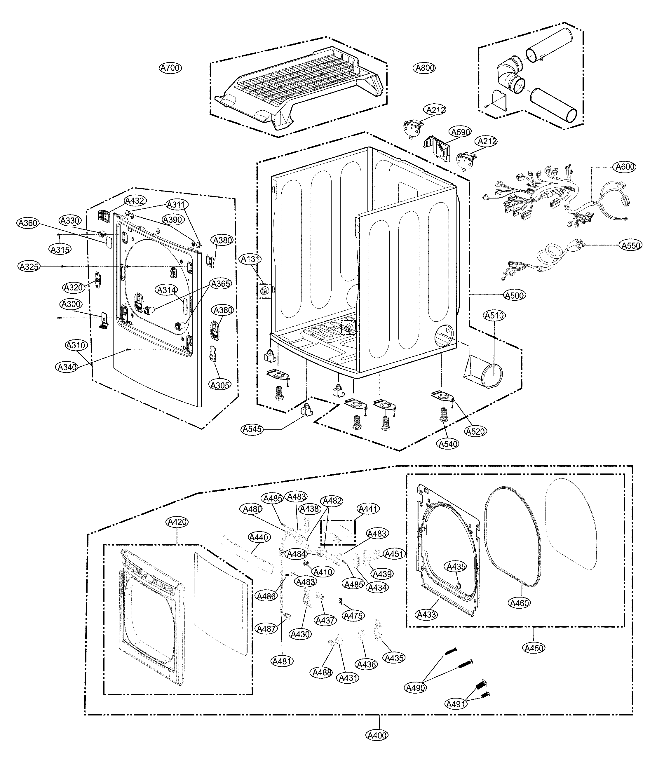 Panel and drawer parts