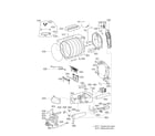 LG DLGX9501K drum & motor parts diagram