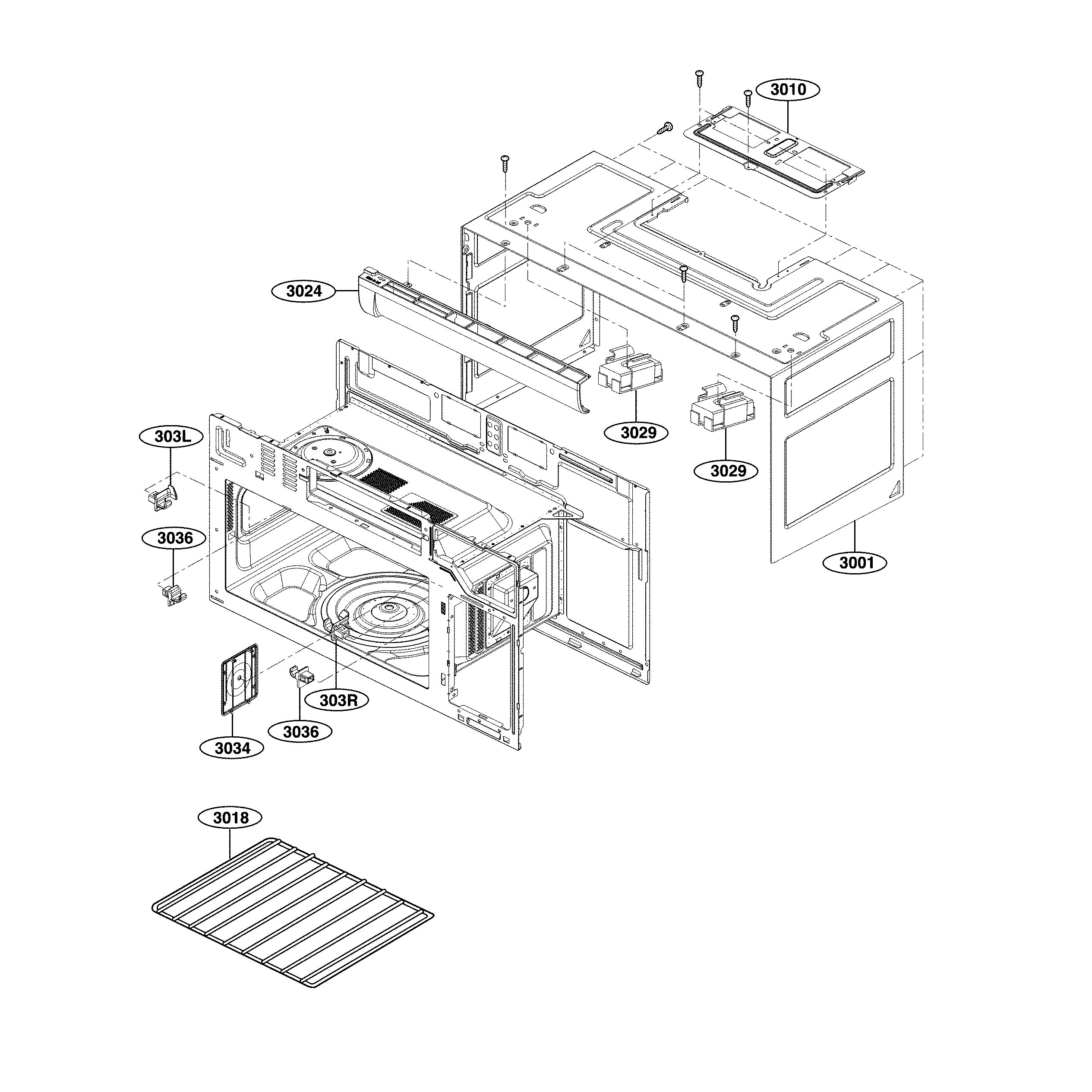 Oven cavity parts