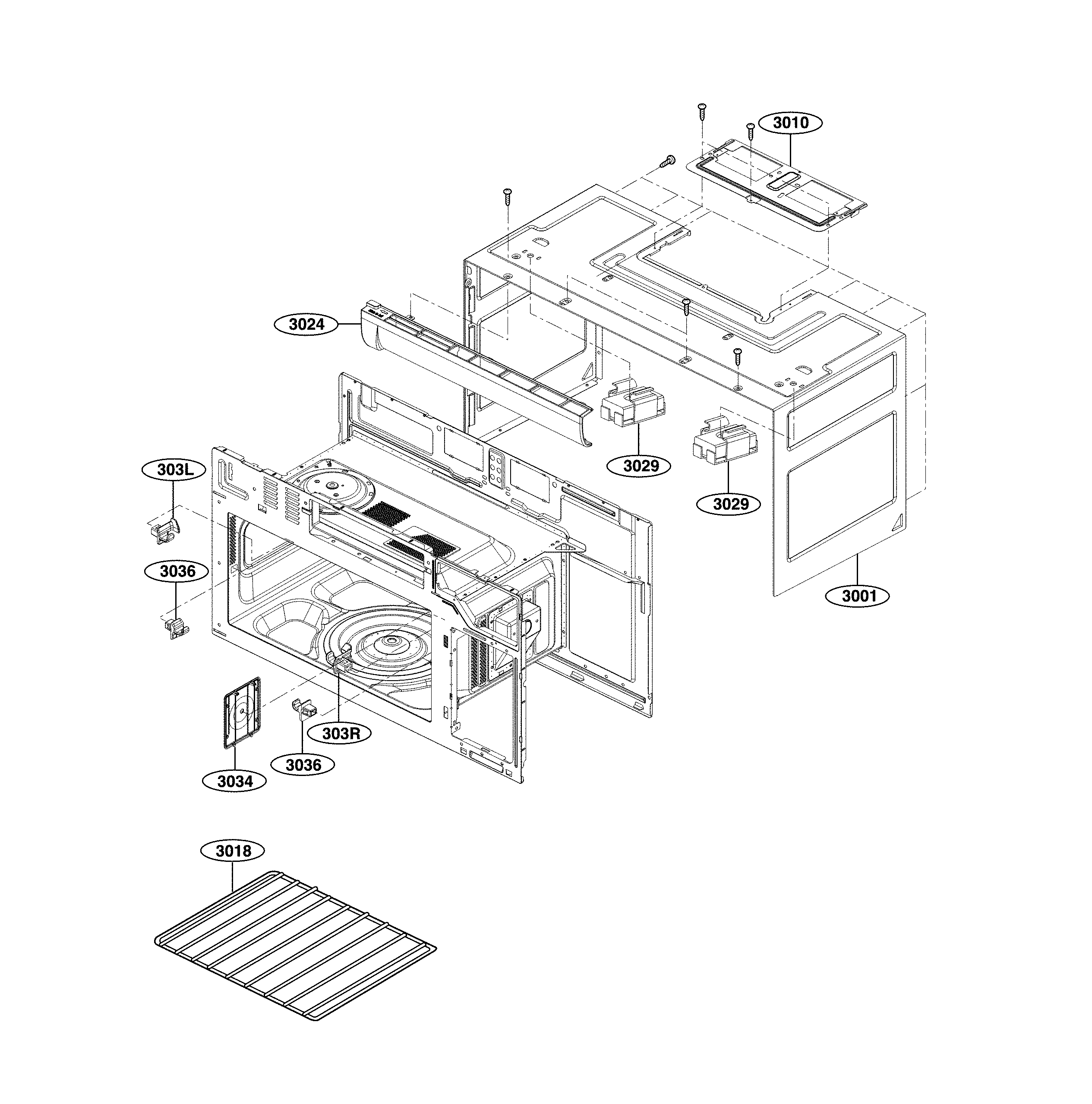 Oven cavity parts