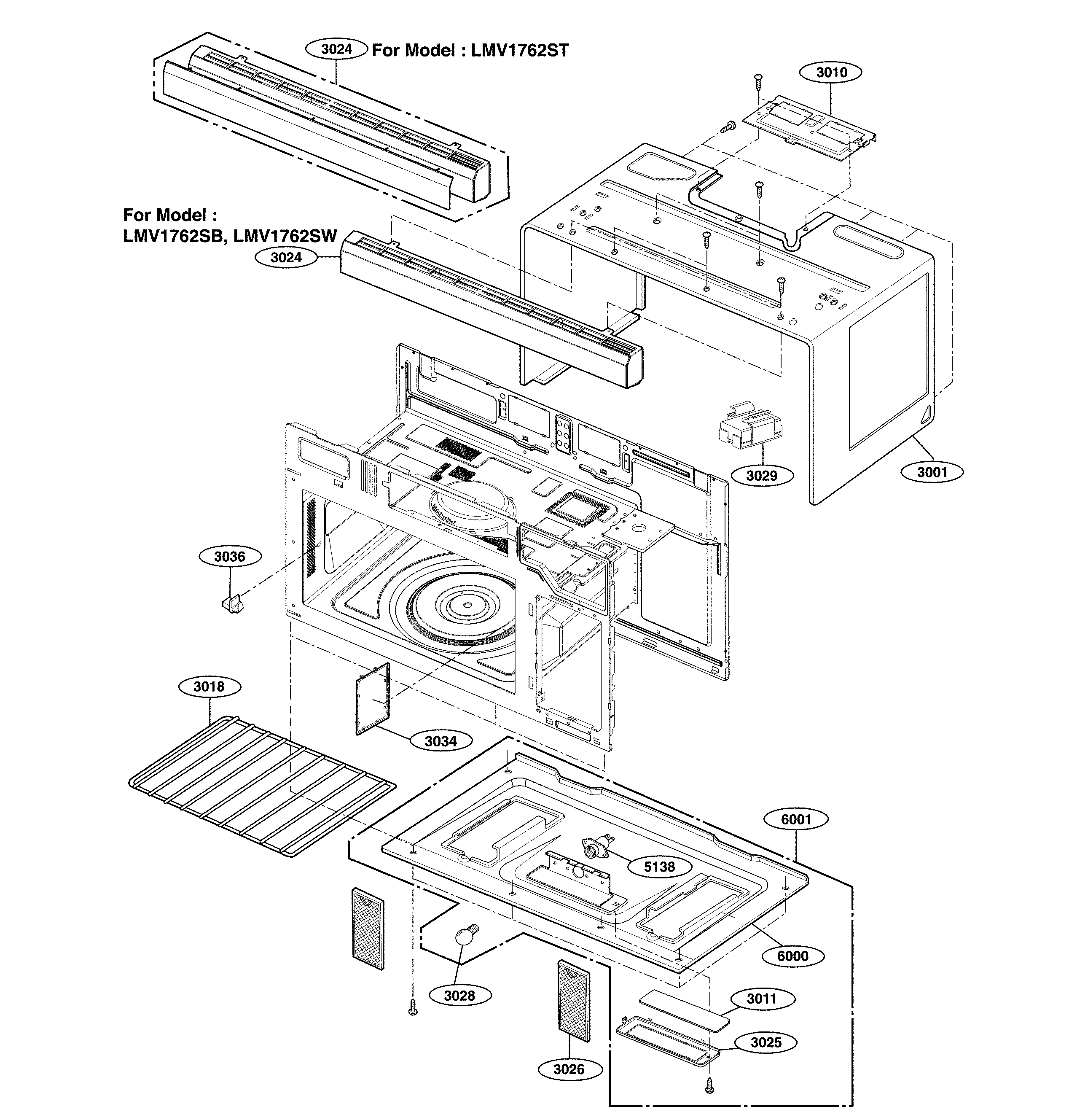 OVEN CAVITY PARTS