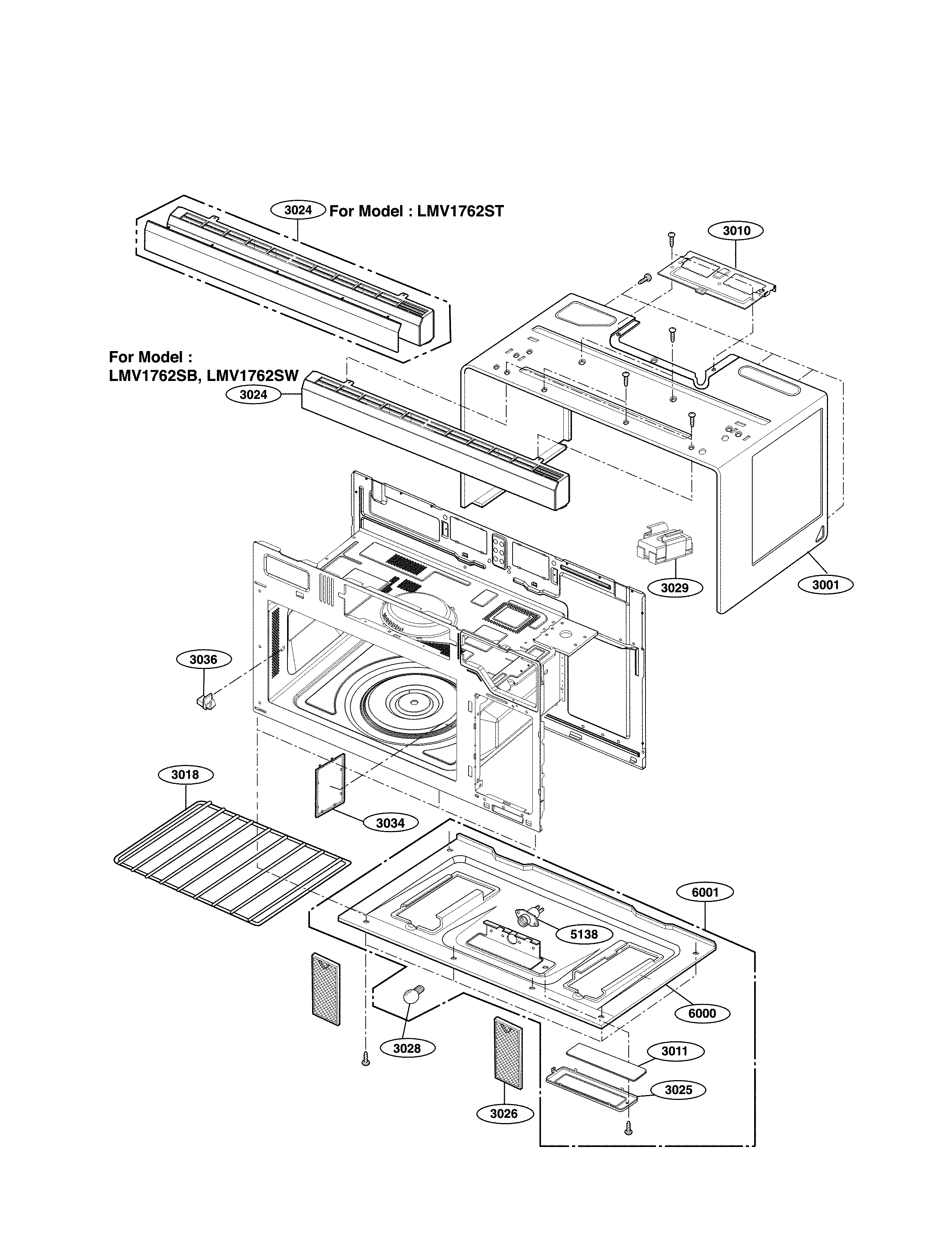 OVEN CAVITY PARTS