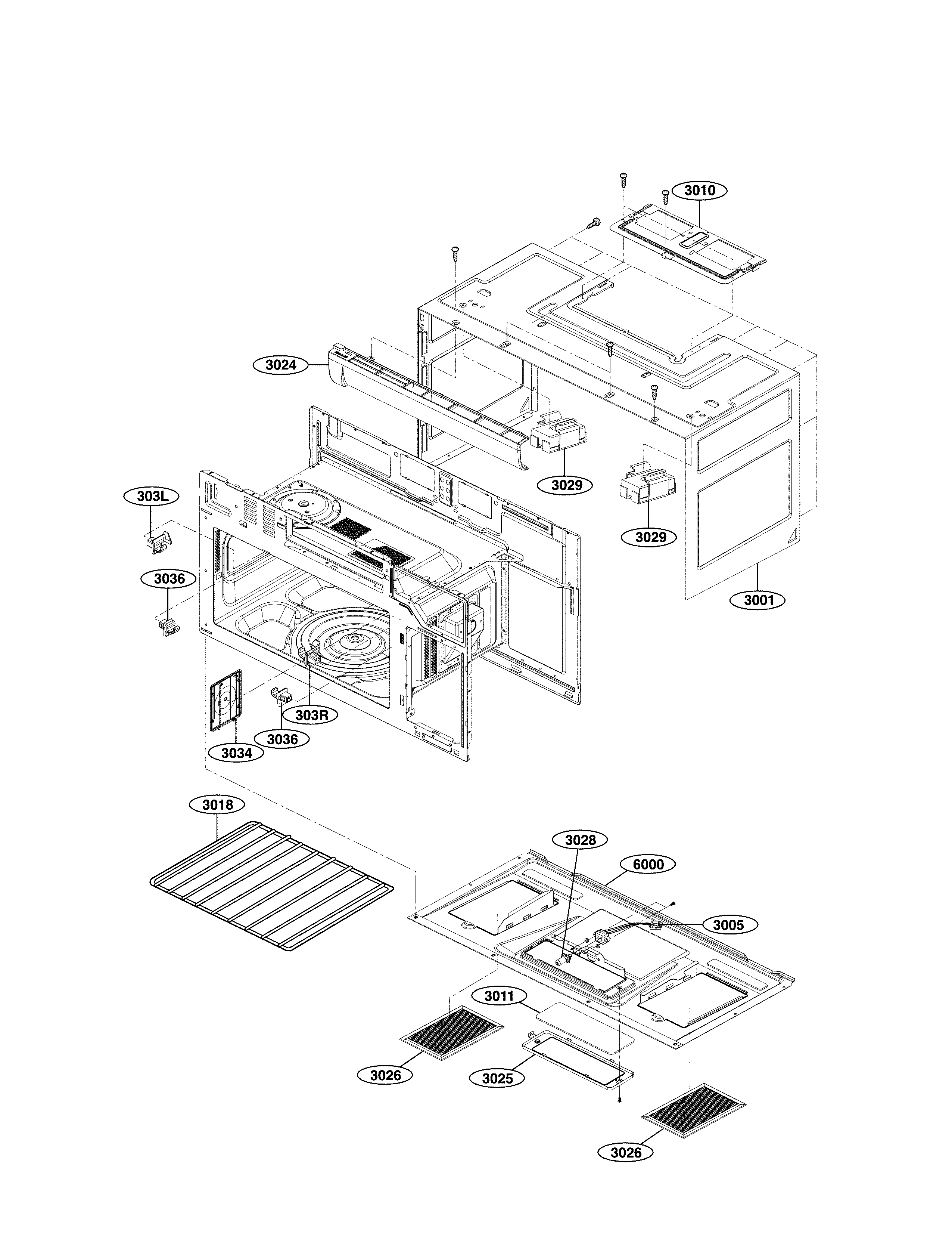Oven cavity parts