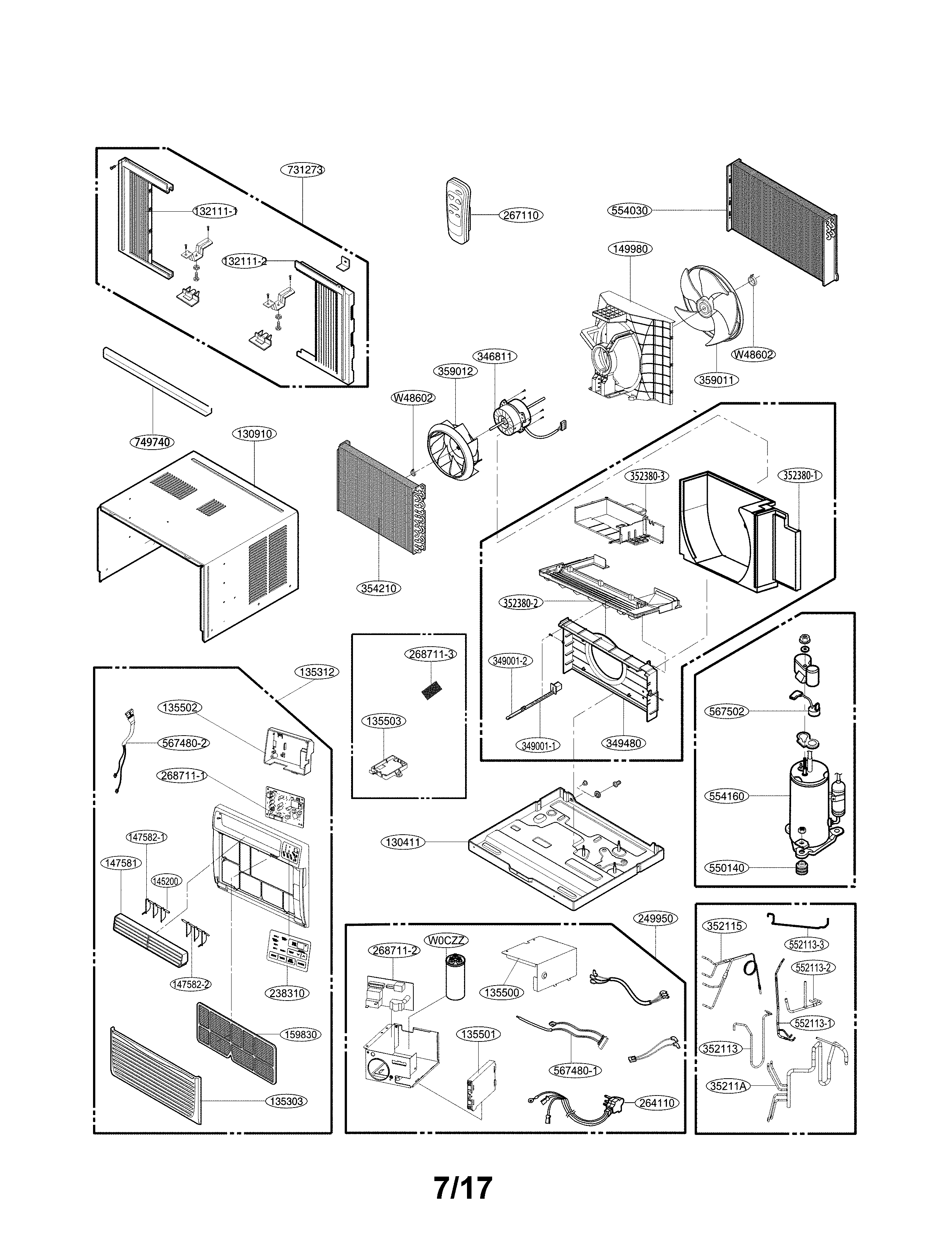 Exploded view parts