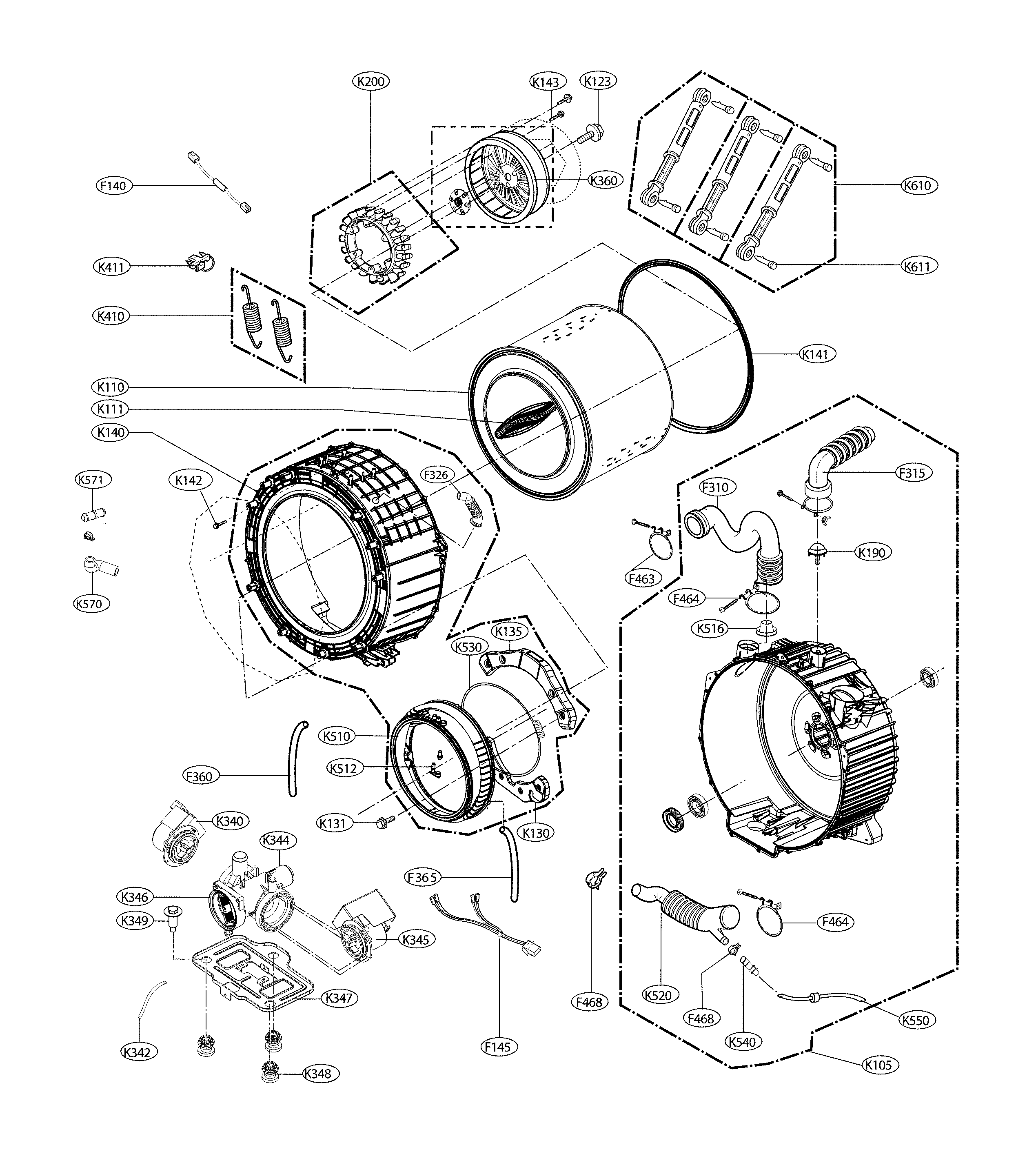 DRUM & TUB PARTS