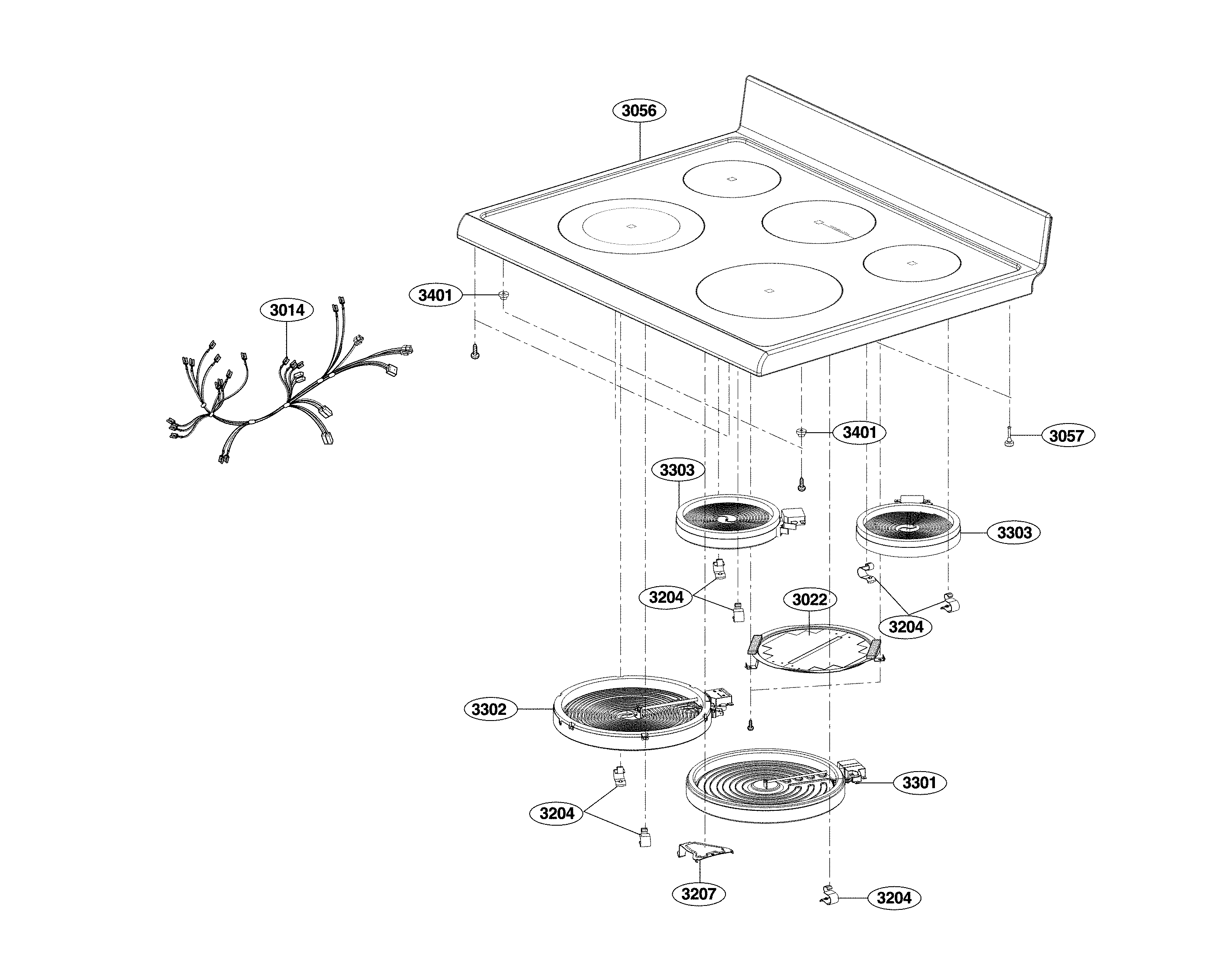 Cooktop parts