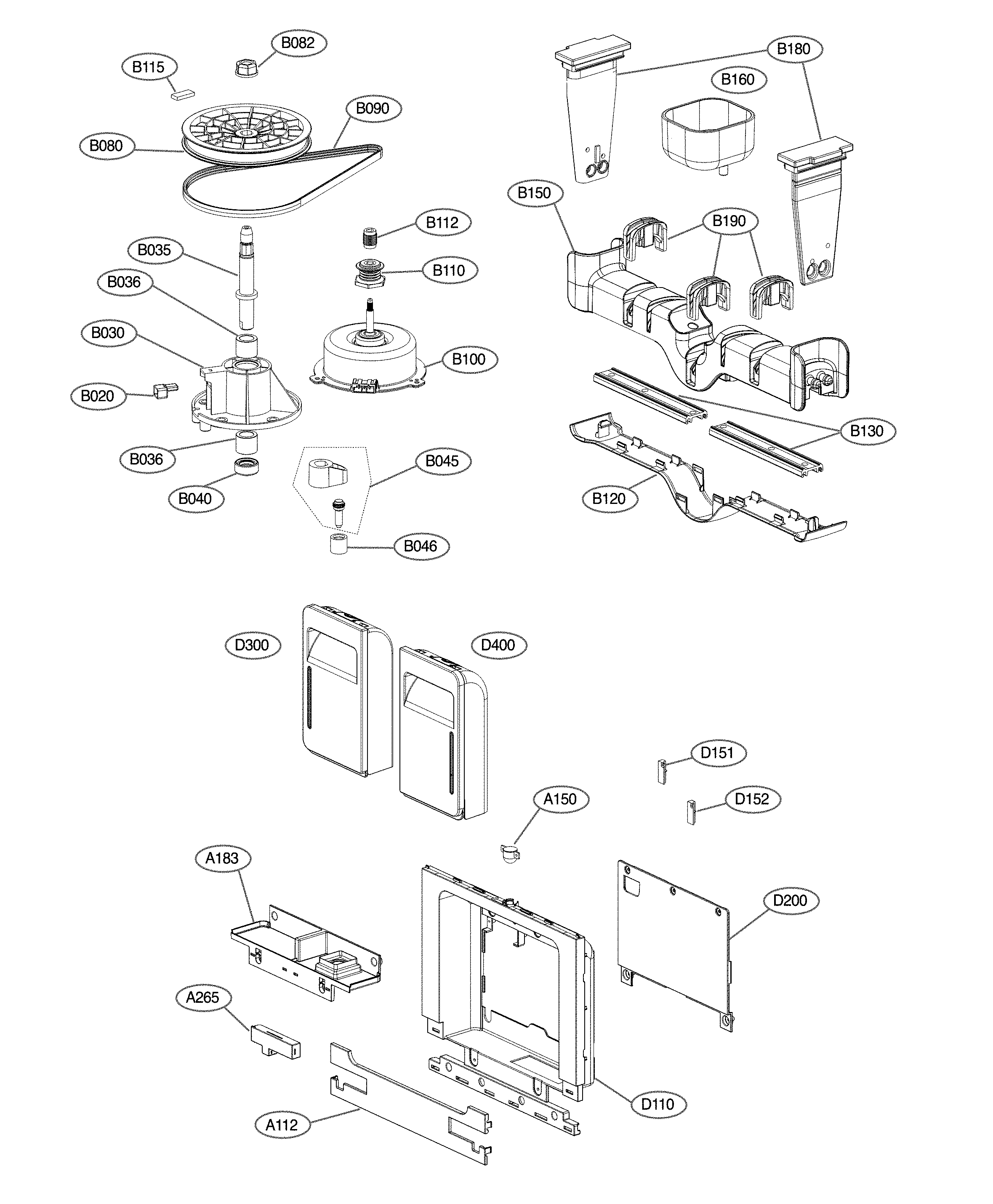 Exploded view parts