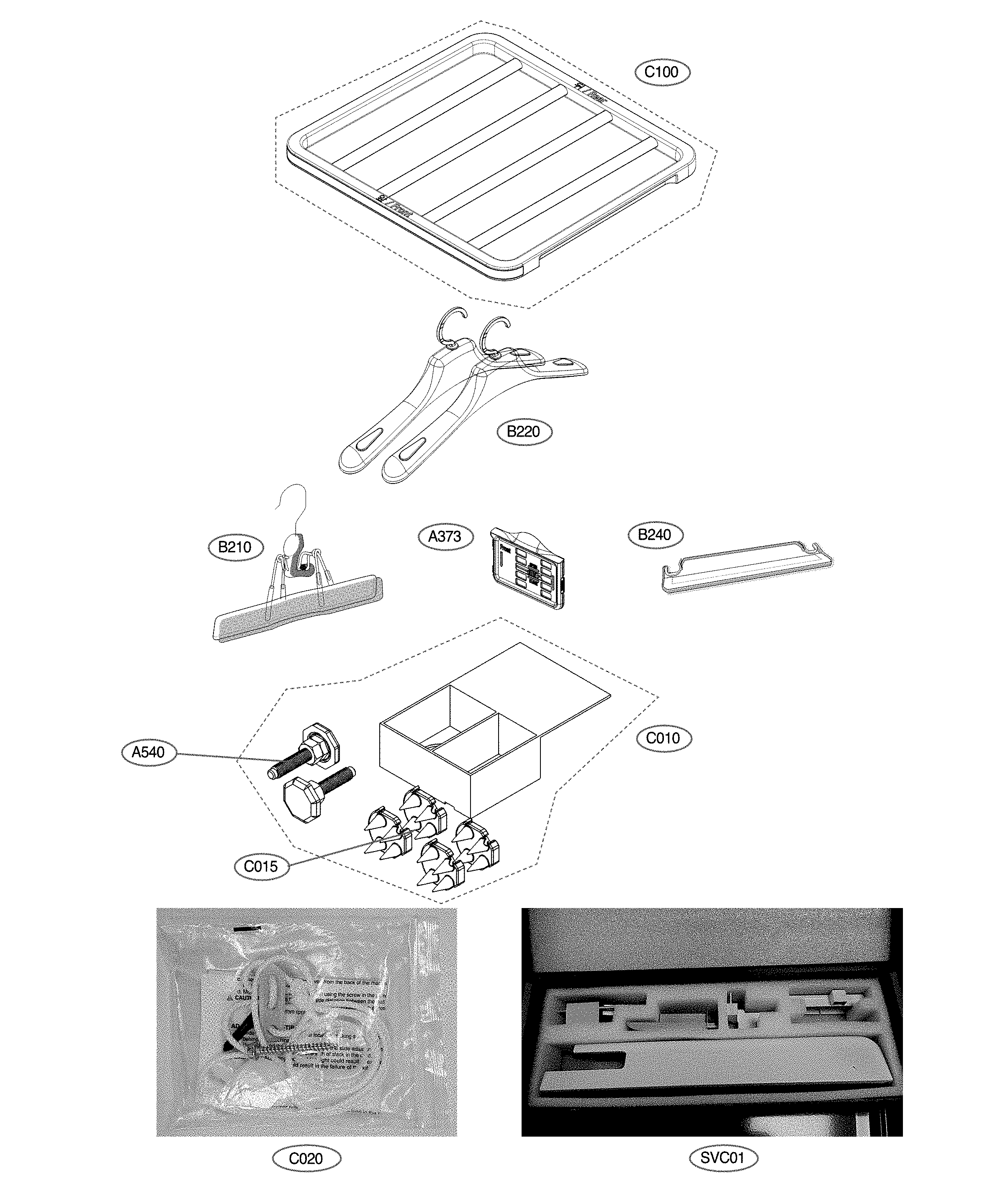 Exploded view parts