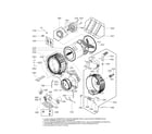 LG WM8100HVA/00 tub parts diagram
