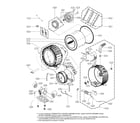 LG WM9500HKA tub parts diagram