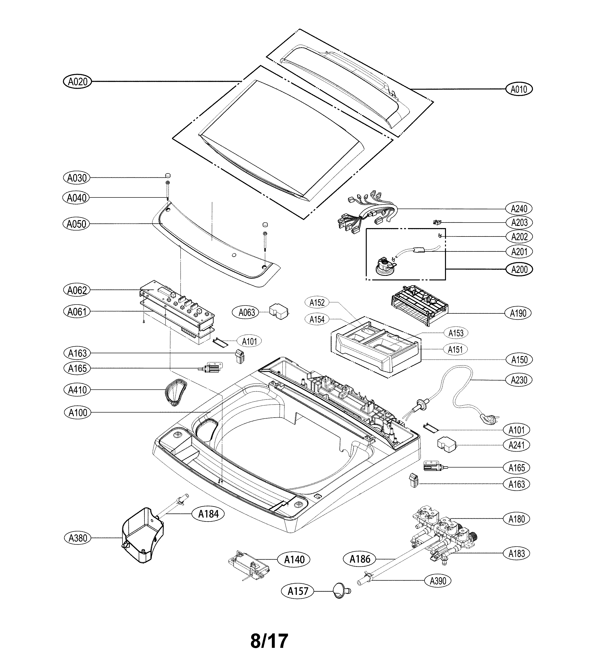 Outer case parts