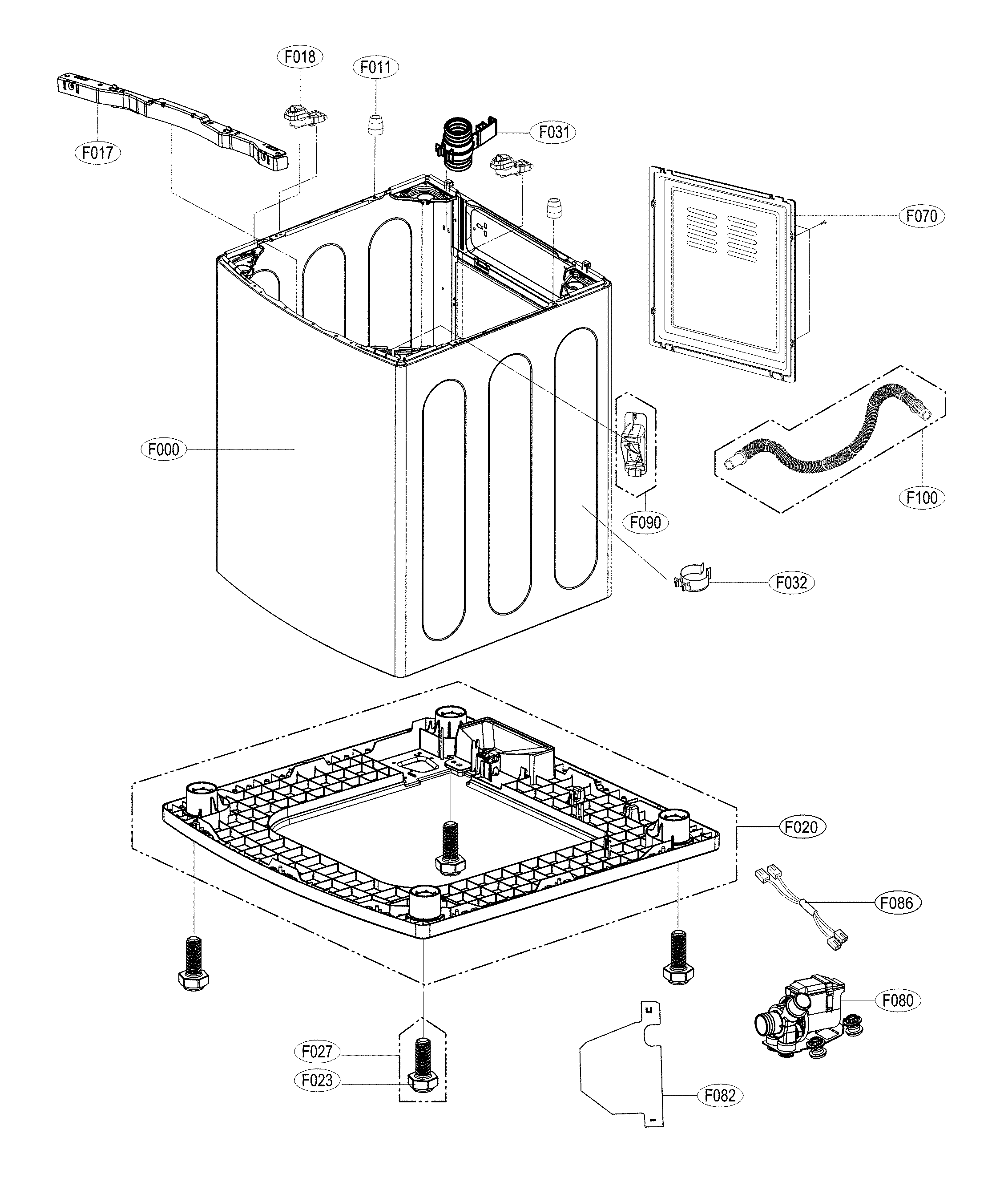 Outer case parts