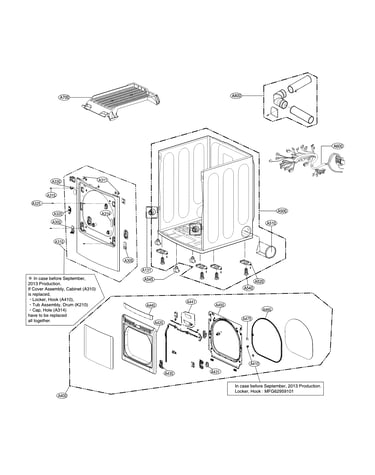 Cabinet and door parts