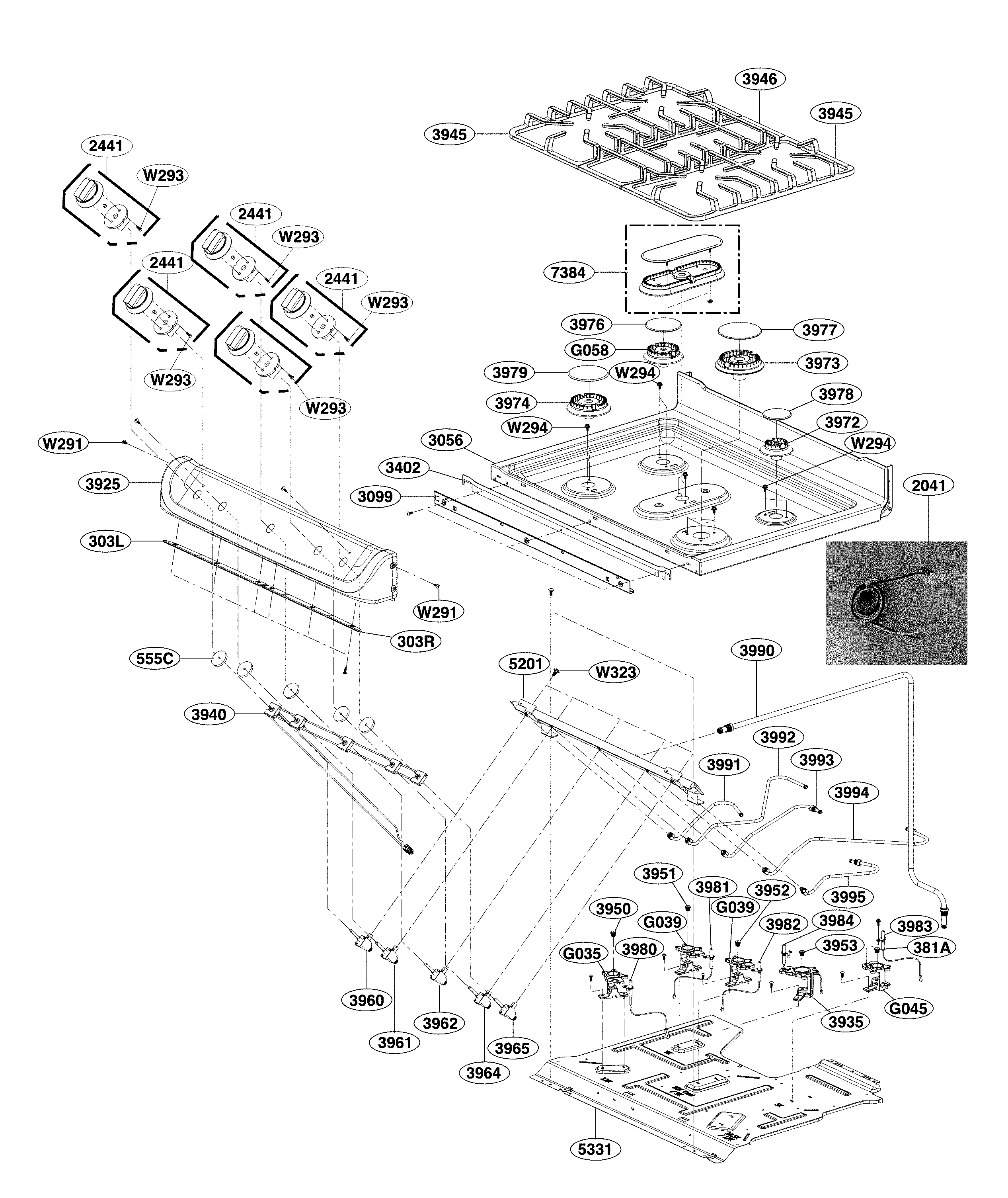 Cooktop parts