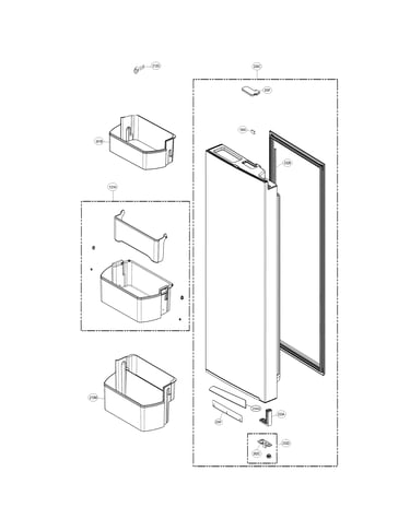 R room door parts
