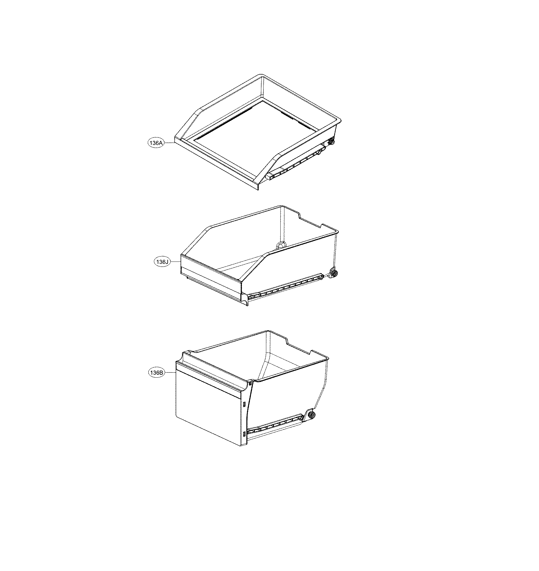 F drawer parts
