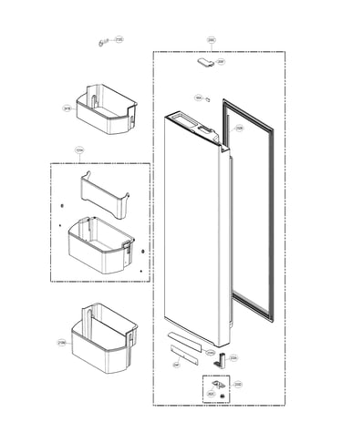 R room door parts