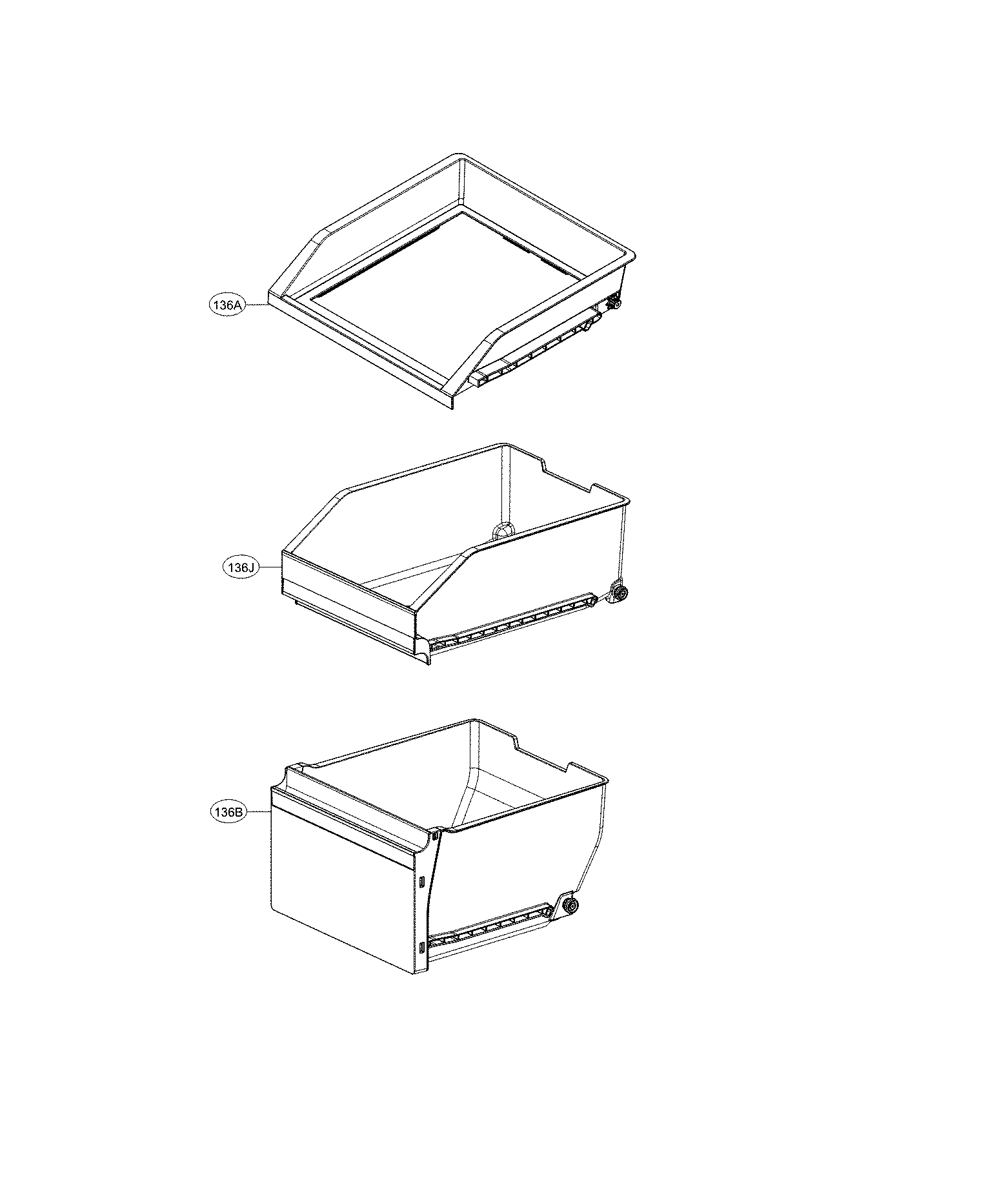 F DRAWER PARTS