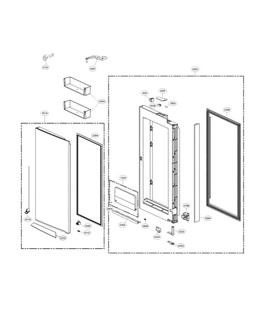 R room door parts