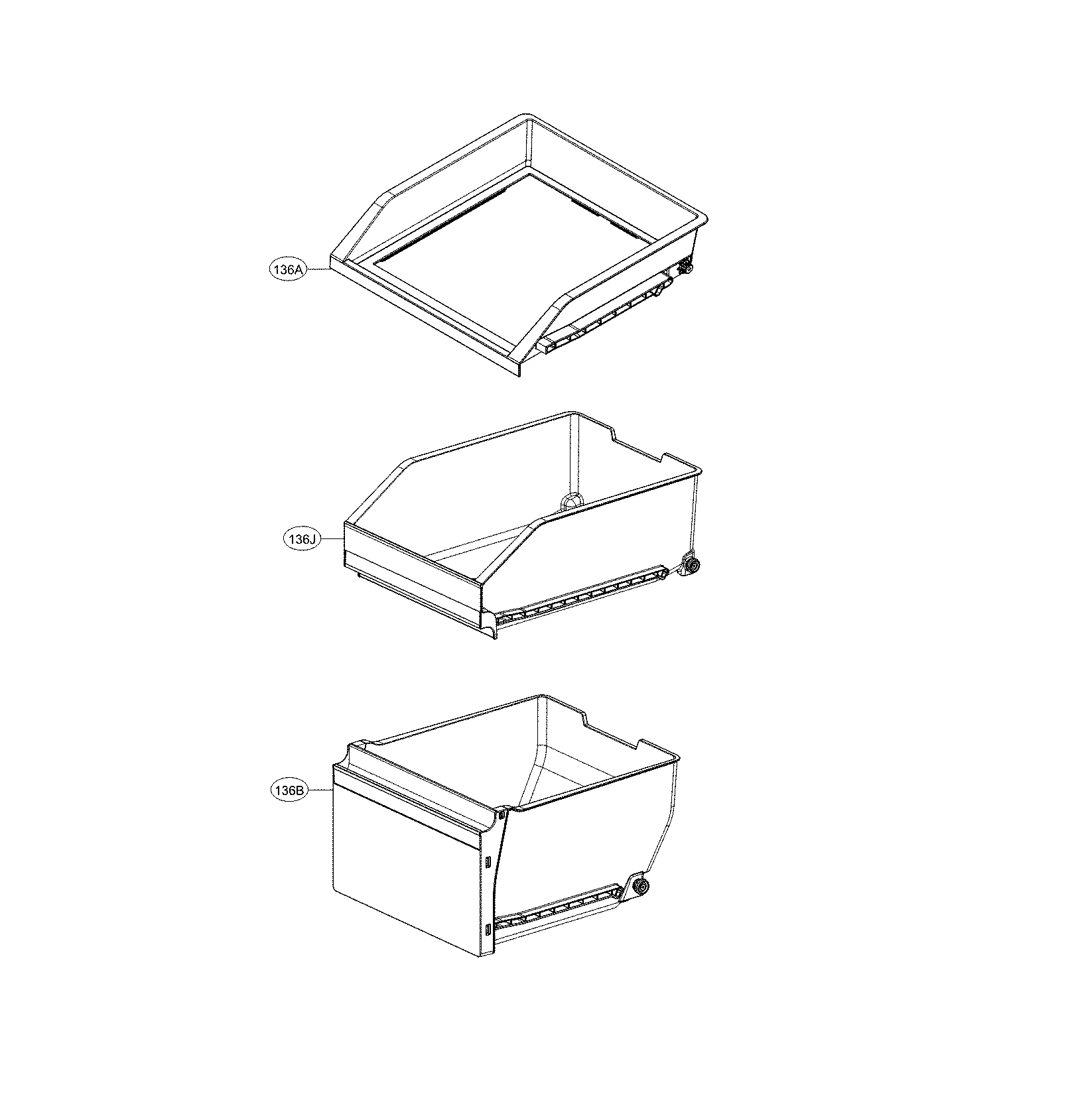 F DRAWER PARTS