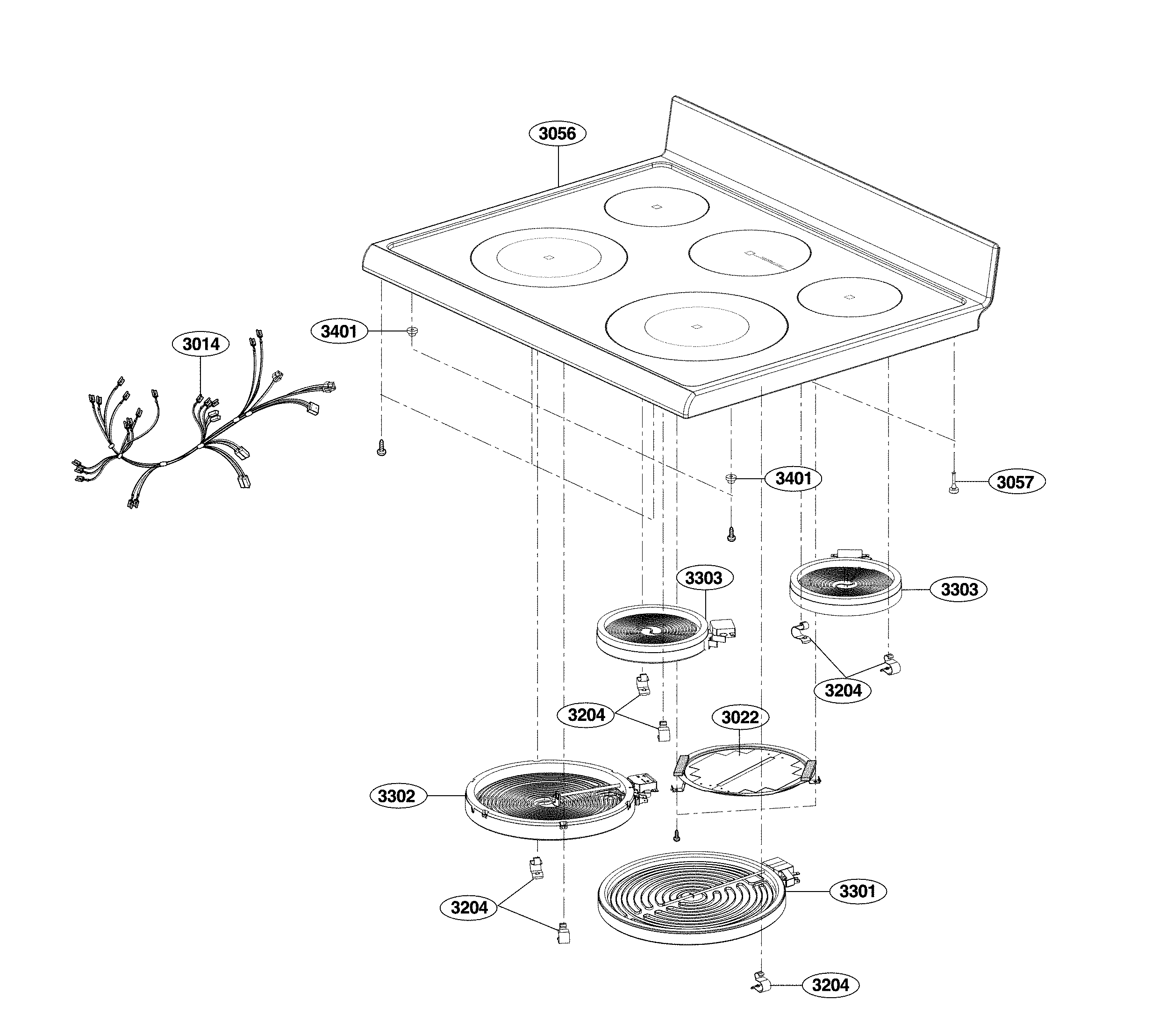 COOKTOP PARTS