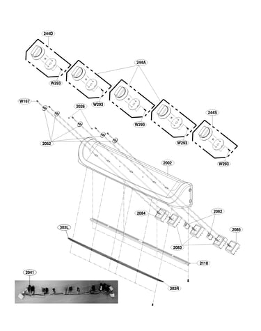Cooktop control parts