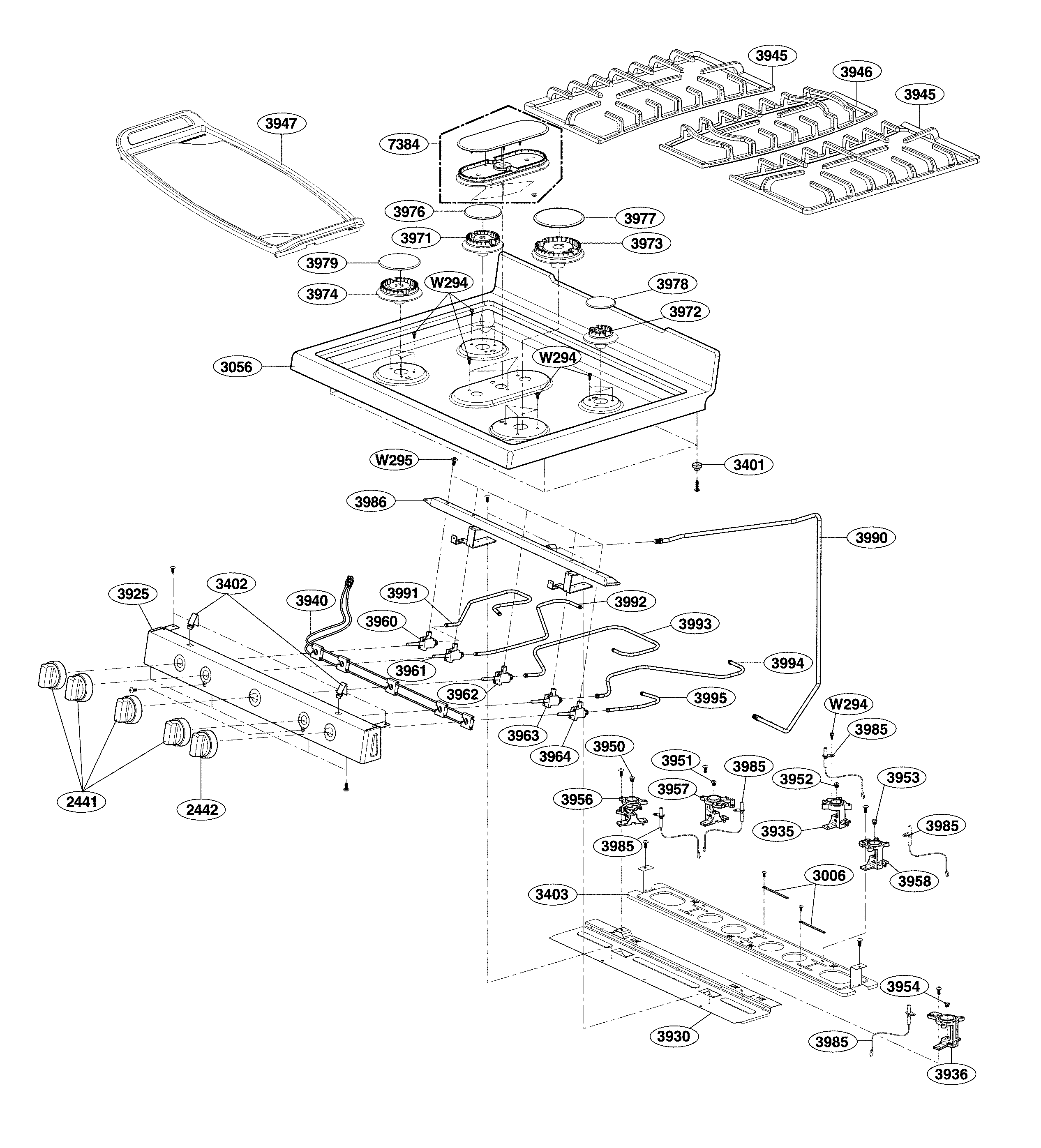 COOKTOP PARTS