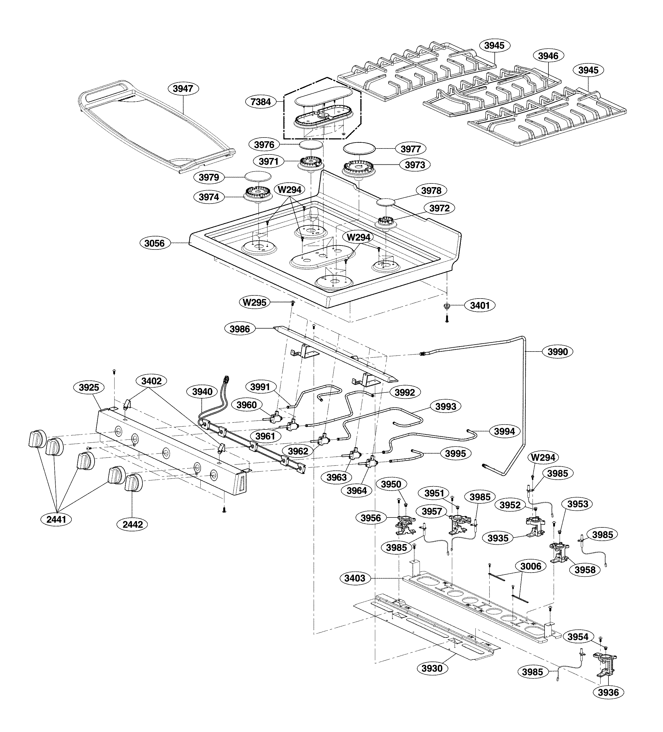 COOKTOP PARTS