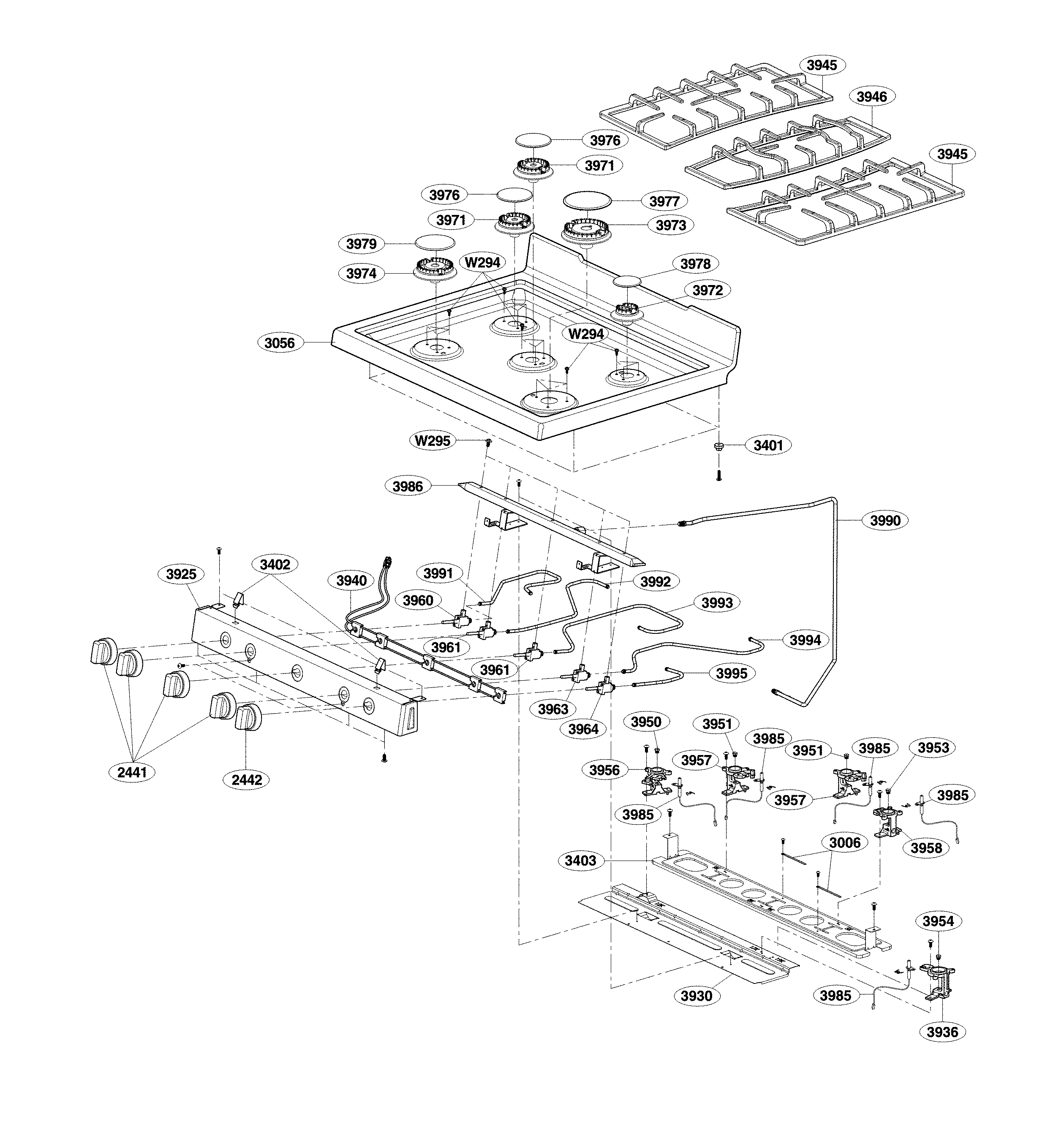COOKTOP PARTS