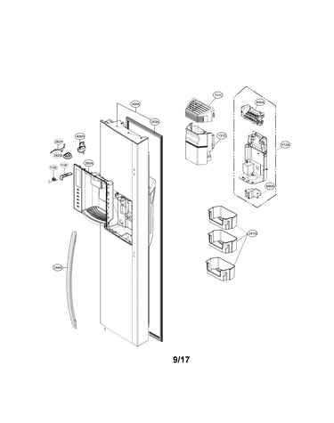 Freezer door parts