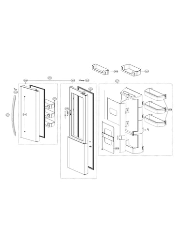 Refrigerator door parts