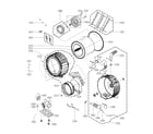 LG WM3270CW/00 drum and tub parts diagram